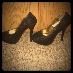 Charlotte Russe sparkling black heels